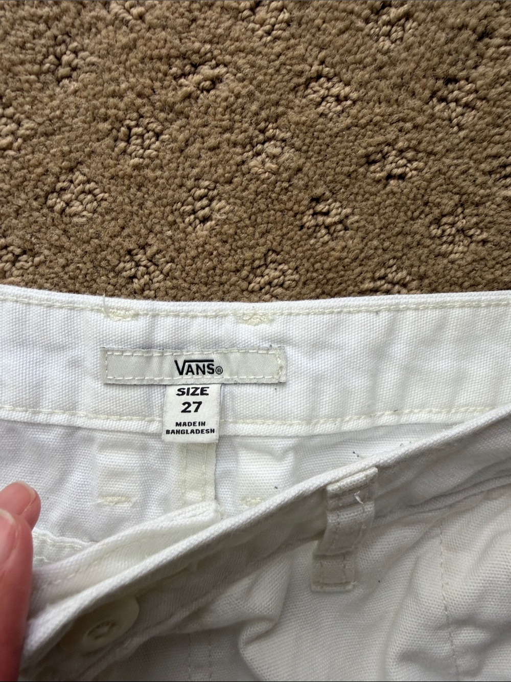 Vans women’s carpenter pants, white, size 27 - Picture 5 of 6
